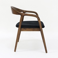 Fauteuil simple en bois tissu salon Restaurant nordique en bois salle à manger café thé chaises de loisirs chaise de salle à manger en bois massif