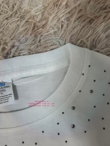 T-shirt da uomo in cotone 2025, moda estiva, a maniche corte, con stelle e strass, di tendenza, di nicchia, a mezza manica - Product Image 3
