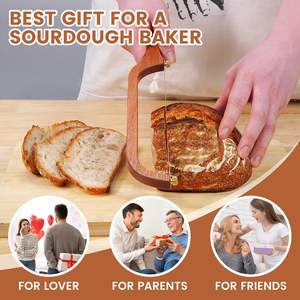 سكين خبز خشبي بالجملة، أداة لتقطيع الخبز المنزلي بسهولة، شفرة لتقطيع الخبز لأدوات الخبز - Product Image 5