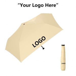 Nouveau Parapluie Compact Ultra-Léger à Cinq Baleines pour Femme, Protection Solaire Anti-UV, Cinq Plumes Unies pour la Pluie - Product Image 3