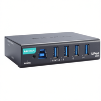 Hub USB industriel Moxa UPort 404A modèle 130386 à 4 ports avec entrée d'alimentation, Taïwan