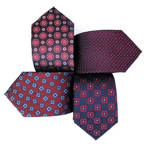 Toptan ipek kravatlar erkekler moda rahat Corbatas De Seda nokta taklit ipek kravatlar jakarlı kumaş kravat