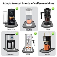 Tapis de machine à café en silicone 15,8 x 8,03 po, tapis de bar pour comptoir, résistant à la chaleur, antidérapant, anti-fuite, adapté aux machines à expresso