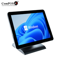 Sistema POS Todo en Uno con Pantalla Táctil de 15 Pulgadas, Sistema Operativo Windows, Intel I3, 4G de RAM - Caja Registradora Económica para Tiendas Minoristas
