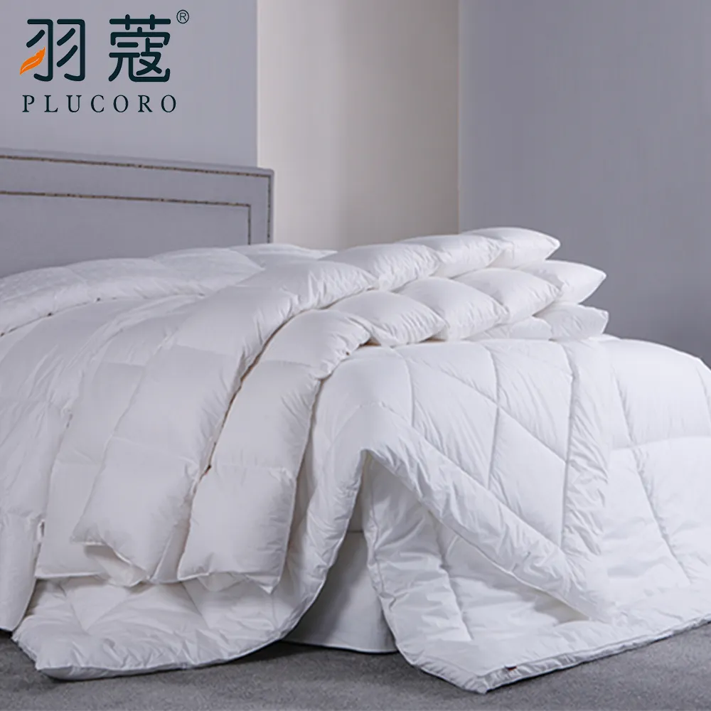 High Quality Cheap Duvets 100% Cotton Hotel Comforter King Size White Four Season Duvet Hotel