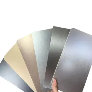 Campione gratuito Hairline HL Brush Vibration Satin No.4 pvd Color Sheet titanio lucido acciaio inossidabile decorativo per ascensore
