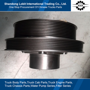 พูลเลย์เพลาข้อเหวี่ยง VG1246020020 สำหรับรถบรรทุกซิโนทรัค HOWO A7 รถพ่วงกึ่งพ่วง รถดัมพ์ <span class=keywords><strong>เครื่อง</strong></span>ยนต์ D12 ล้อช่วยแรง <span class=keywords><strong>สายพาน</strong></span>ด้าน<span class=keywords><strong>หน้า</strong></span> พูลเลย์เพลาข้อเหวี่ยง - Product Image 4