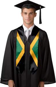 Étole de graduation du drapeau de la Jamaïque adaptée <span class=keywords><strong>à</strong></span> tous les types de corps Utilisation scolaire pour les enfants et les études internationales <span class=keywords><strong>à</strong></span> <span class=keywords><strong>l</strong></span>'étranger - Product Image 2