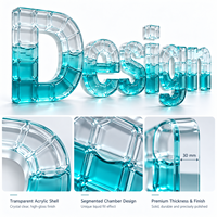 GOZONE signe des lettres 3D personnalisées en acrylique transparent, logo en cristal avec effet liquide pour l'affichage en magasin de détail