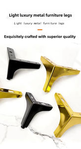 Pied de meuble en métal pour table de salle à manger, cuisine, salon, bureau à domicile, hôtel et atelier - Design en forme de L, robuste - Product Image 2