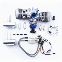 Moteur à essence 2 temps 2 cylindres NGH 70CC GTT70 avec démarreur électrique automatique pour avion RC