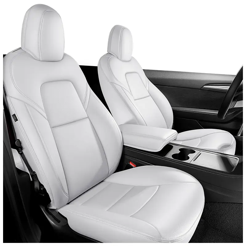 Modelo 3/Y Nappa PU Couro All Weather Car Seat Proteção Impermeável Todas as Cores Car Seat Cover Para Tesla Modelo 3/Y