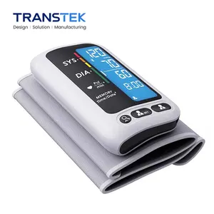 TRANSTEK Monitor BP nirkabel portabel, pengukur tekanan darah semua dalam satu lengan Digital dapat diisi ulang otomatis dengan Bluetooth