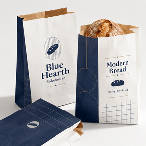 Bolsas de Papel Impresas Personalizadas para Panes de Levadura y Rústicos |   Papel Renovable, Opción de Tinta a Base de Agua, Entrega Rápida - Product Image 1