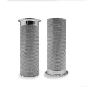 LIANDA 1-100micron Metal filtre tüpü sıvı filtrasyon için özelleştirilmiş paslanmaz çelik plili filtre su filtreleri
