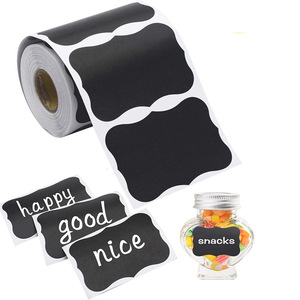 Étiquettes pour <span class=keywords><strong>tableau</strong></span> <span class=keywords><strong>noir</strong></span> 180 pièces, autocollants imperméables réutilisables pour bocaux Mason, décorations de fêtes, salles d'artisanat, mariages, rangement - Product Image 1