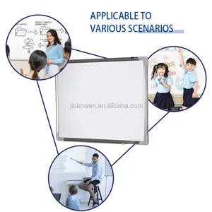 KBW 48 X 36 Wall Mounted Large Hanging Silver Aluminium Frame Magnetic Dry Erase Writing White Board For Office School Home