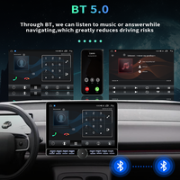 Radio para Coche Android con Pantalla QLED 2K de 13", Procesador de 8 Núcleos, DSP, 6GB + 128GB, Estéreo de Audio para Coche con Perilla Única, GPS, Pantalla Táctil, Android Auto y Carplay
