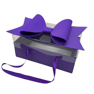 Caja de Flores Transparente de Cartón Personalizada para Regalo del Día de San Valentín, Caja Floral para Arreglos Florales - Product Image 2