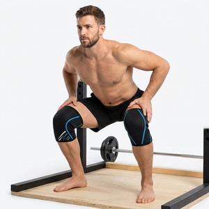 Rodilleras y Coderas de Compresión para Gimnasio y Levantamiento de Pesas, 7mm, Nylon y Algodón, Ergonómicas, Protección Profesional, Soporte para Levantamiento de Pesas, Unisex - Product Image 1