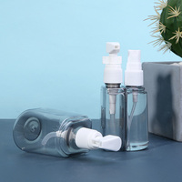 Kit de voyage en plastique avec étui, contenant personnalisé de 50ML et 100Ml, brume de pulvérisation, produits cosmétiques, à presser, pour l'extérieur