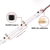 Tira de Luces LED COB RGBWC de 15 mm, Cinco Colores, WS2805, Direccionable, Programable, Efecto 24V, Control Remoto, 90CRI, para Hoteles y Entretenimiento