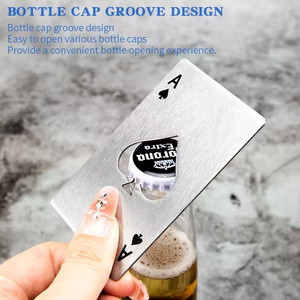 Abrebotellas de acero inoxidable portátil manual con logotipo personalizado abridor de <span class=keywords><strong>cerveza</strong></span> de metal - Product Image 5