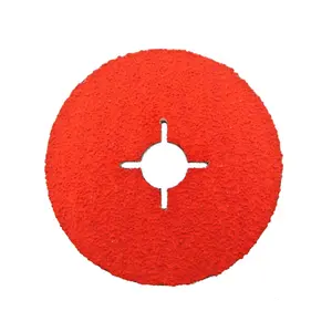 SATC热卖纤维圆盘红色陶瓷纤维圆盘磨料5英寸强硫化纤维背衬