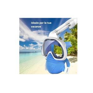 Máscara de Snorkel de Cara Completa, Silicona Líquida, Tubo Transpirable, Lente de Vidrio Templado Transparente de 4.0 mm, para Mayores de 6 Años - Product Image 4