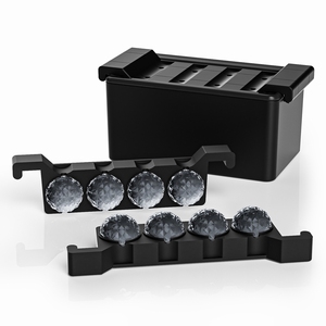 Set di stampi per palline di ghiaccio in Silicone di qualità da 8 pollici tondi per whisky chiaro macchina per cubetti di ghiaccio per cocktail Scotch Bourbon drink Bar - Product Image 3