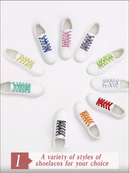 Customized Printed Logo Shoelaces Flat Shoelaces Multiple styles Cotton Shoe Laces Sneaker Laces