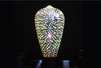 Ampoule LED 3D Effet Feux d'Artifice Culot E26 LED SMD Télécommandée Utilisation Jardin Design Prisme ST19 Multicolore 1 Unité