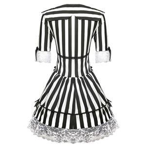 Costume de démon rayé pour Halloween, style euro-américain, pour cosplay de mariée fantôme ou clown maléfique, tailles M-XL, costume de vampire - Product Image 4