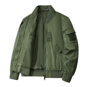 Chaqueta con cuello cruzado y logotipo personalizado, estilo uniforme de béisbol, holgada e informal, para primavera y otoño, cómoda y a la moda. - Product Image 1