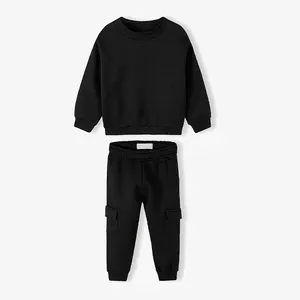 Bamboo Cotton Kids Sweatsuit Sets Fleece Boys Clothing Sets Customize Tracksuits For Children Sustainable Jogger Set Kids