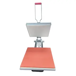 Máquina de prensado en caliente directa de fábrica, máquina de transferencia de tela de 40cm x 50cm, Mini estación doble semiautomática