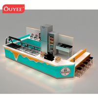 Kiosque de conception personnalisée pour magasin de jus de fruits frais et de yaourt glacé, marque Ouyee, garantie 3 ans, style moderne