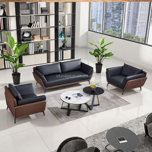Sofá de Oficina Ejecutivo de Cuero PU Moderno y Lujoso, Sofá Individual de Tres Plazas, Conjuntos de Sofás de Oficina para Descanso - Product Image 2