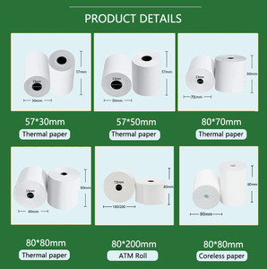 Rouleau de papier thermique A4 57*40mm pour caisse enregistreuse et impression pour caisse enregistreuse - Product Image 5