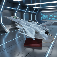 Modèle d'avion de l'Armée de l'Air F16 en résine, échelle 1/48, 31 cm, fait main, pour usage promotionnel avec impression sérigraphique, marque Tongde, simulation