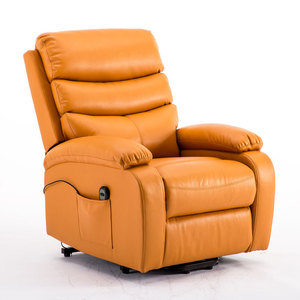 Canapé inclinable en cuir marron réglable pour salon - Product Image 6