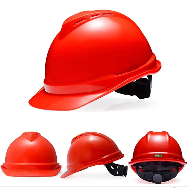 Delux MSA v-gard 500 — casque de sécurité respirant, pour le travail dans l'industrie de la Construction, chapeau rigide