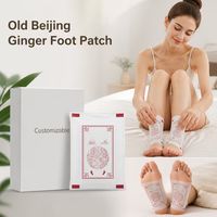 Patchs pour les pieds au gingembre de style ancien de Pékin, patchs de soin des pieds TCM, soulagent les douleurs aux pieds, atténuent la sensation de lourdeur dans les jambes, fabrication OEM ODM
