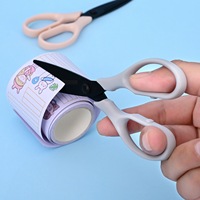 Ciseaux de bureau de 6 pouces, grande taille, manche en ABS, lame en acier inoxydable 2CR13, design sécurisé, pour la couture, l'artisanat, la papeterie pour enfants