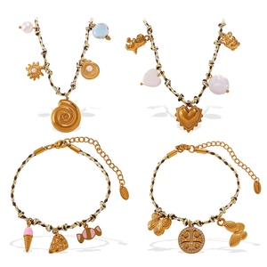 Bracelet chaîne en corde nouée style océan en acier inoxydable <span class=keywords><strong>E316L</strong></span>, collier inaltérable pour femme, bijoux - Product Image 5