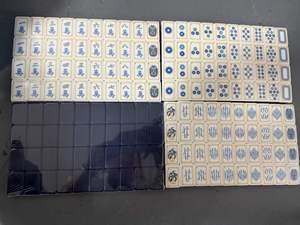 Juego de Mahjong Americano con 160 Fichas, Fichas de Mahjong Personalizadas de 4 Capas, Mahjong Acrílico de Lujo, Azul Domingo - Product Image 6
