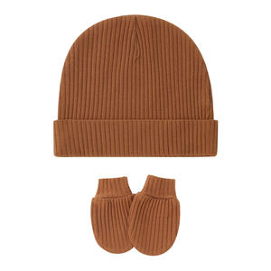 Ensemble <span class=keywords><strong>de</strong></span> mitaines et bonnets côtelés pour bébés nouveau-nés unisexes, filles et garçons, automne, gants et bonnets doux pour nourrissons et tout-petits, ensemble cadeau - Product Image 4