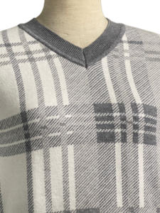 Vietnam laine fil machine à tricoter femmes col en V pull lisse tricots décontracté hiver chaud mode taille personnalisée pull - Product Image 2