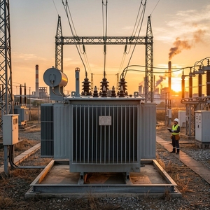 Transformador trifásico de baja pérdida SL9-M-100/10 (6)/0.4, inmerso en aceite, 100 kVA, para distribución exterior en ingeniería - Product Image 1
