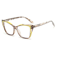 Lunettes New Fashion Small Gradual Anti Blue Light Cat Eye Frame Vintage Plain